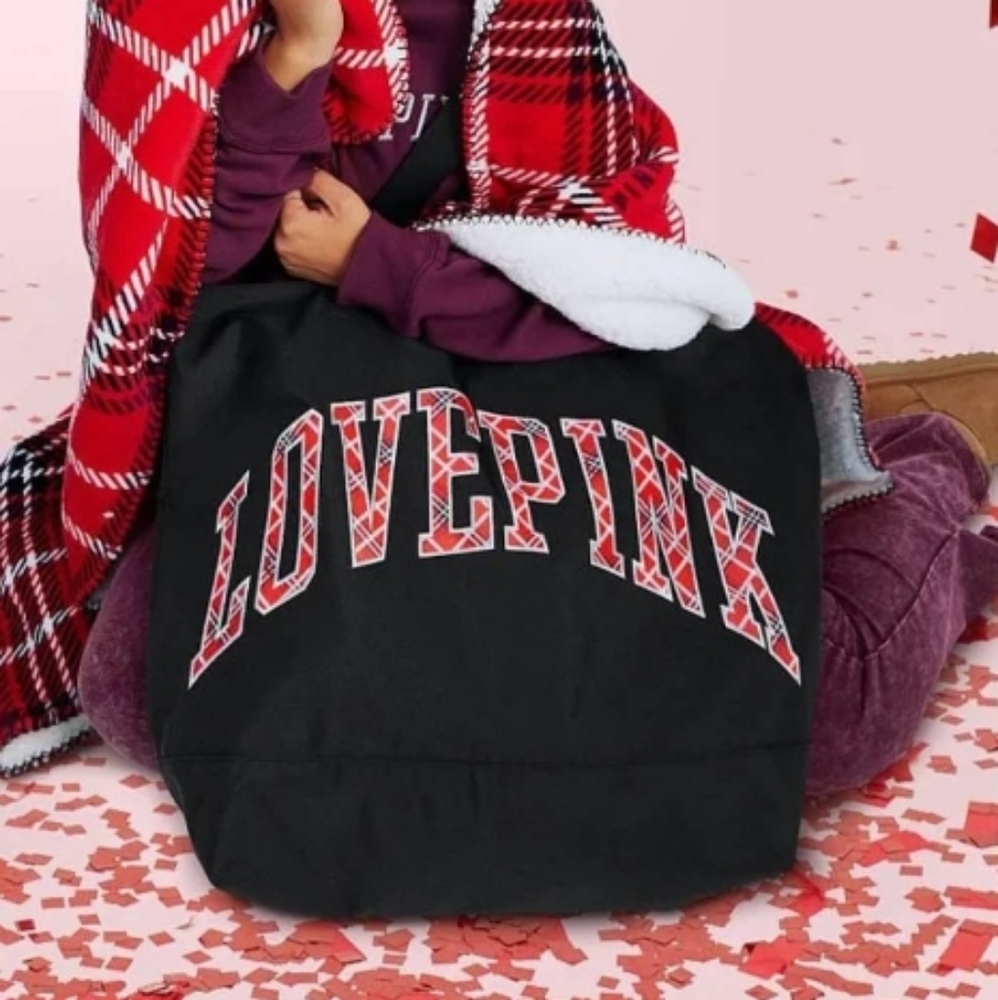 Victoria's secret PINK plaid tote
